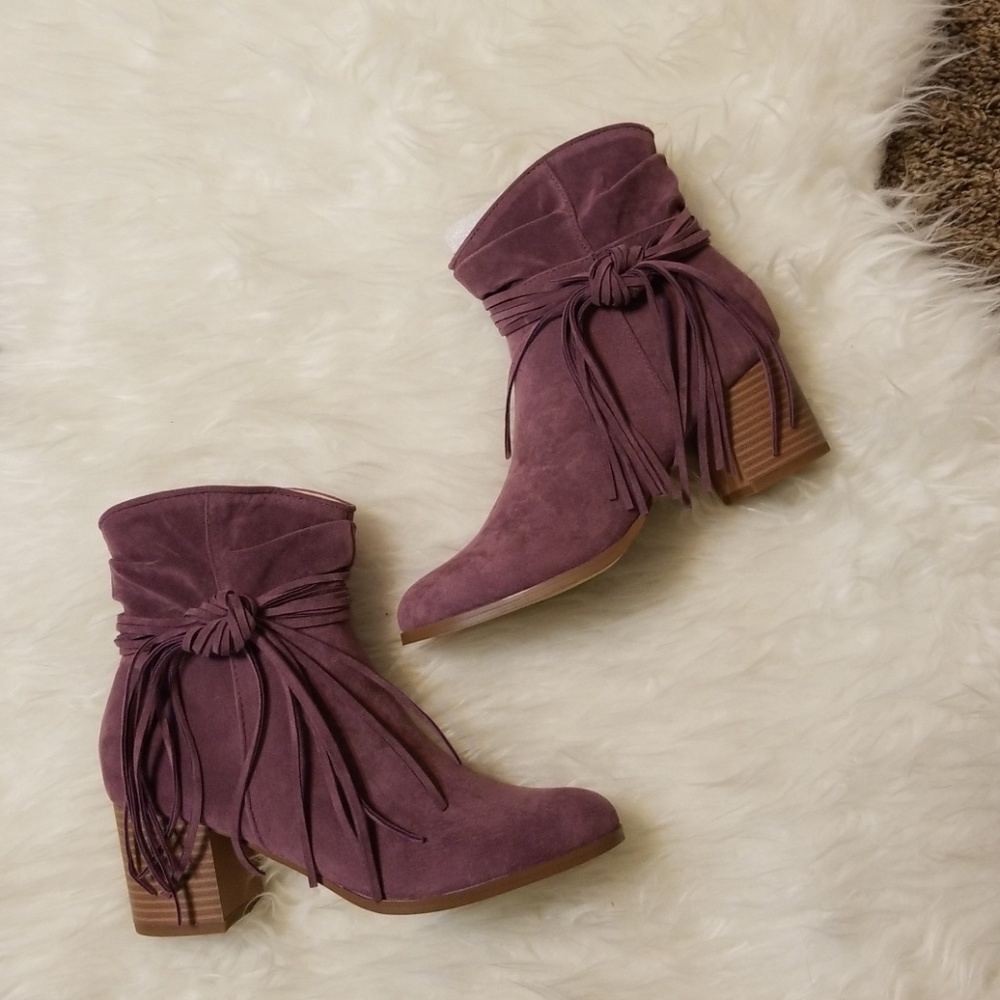 🎉Final Sale🎉 Mauve Cowboy Ankle Boot Booties - Picture 2 of 7